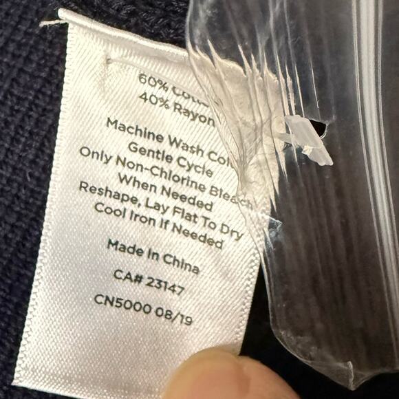 EUC Talbots Navy Blue Women's Knit Long Length Casual Blazer - Picture 6 of 10